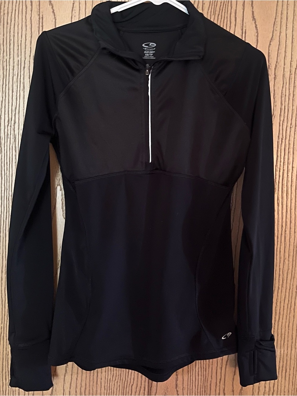 Champion Duo Dry Black Fitted Quarter Zip Jacket XS